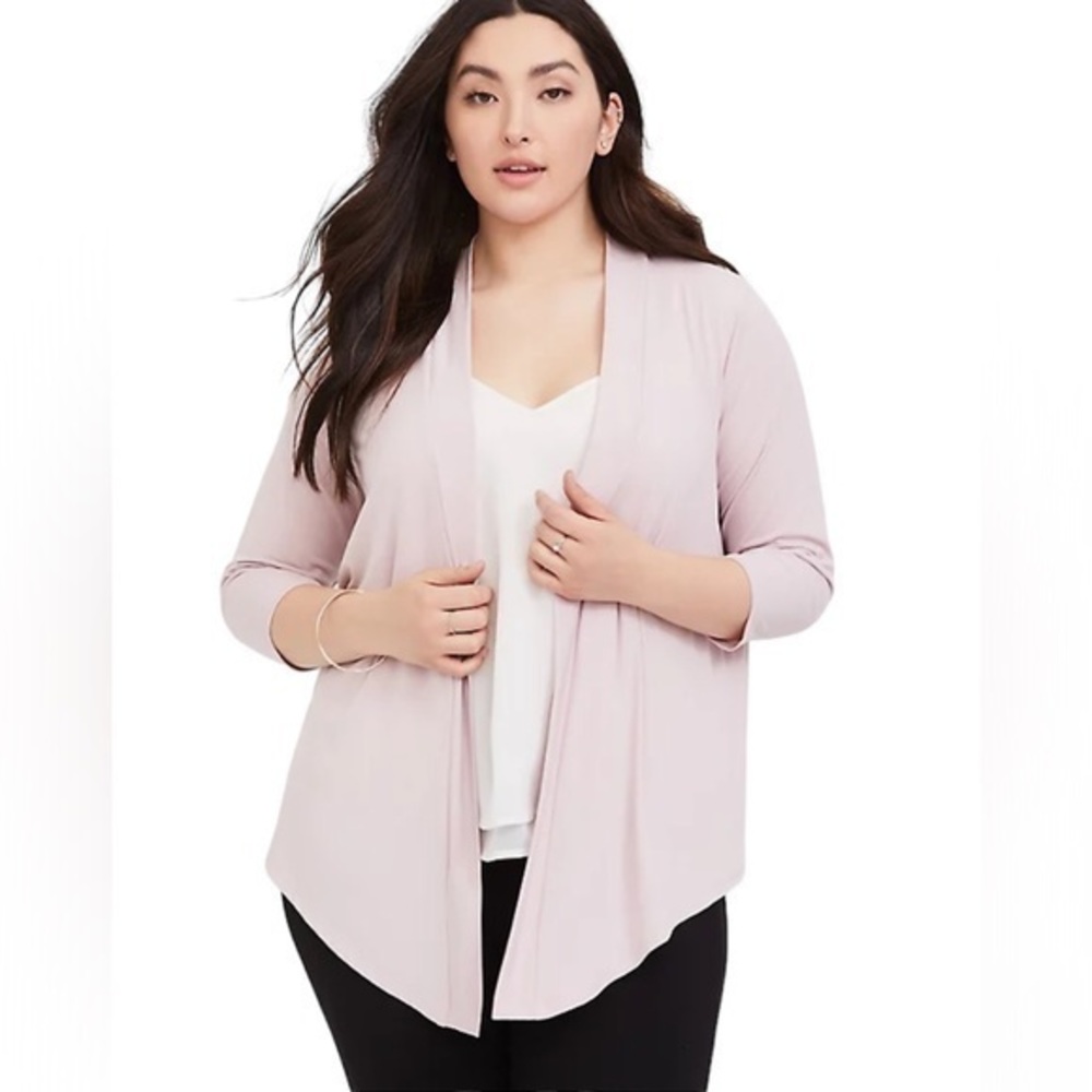 Torrid Cadigan Open Front / Blush Pink